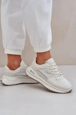 Hot Big Star Shoes Sneakersy Damskie Big Star NN274A088 Jasnobeżowe Beżowy