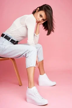 Hot Big Star Shoes Sneakersy Damskie Big Star Białe FF274A192 Biały