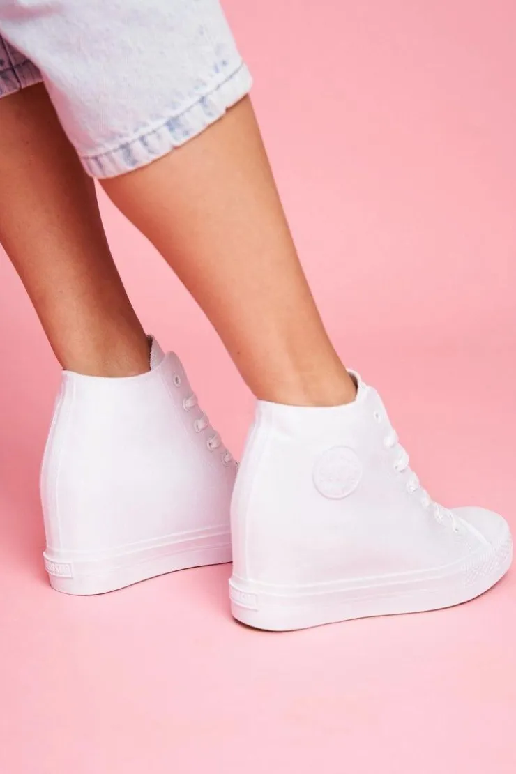 Hot Big Star Shoes Sneakersy Damskie Big Star Białe FF274A192 Biały