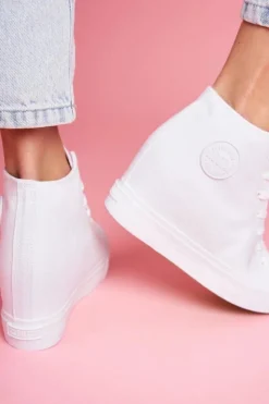 Hot Big Star Shoes Sneakersy Damskie Big Star Białe FF274A192 Biały