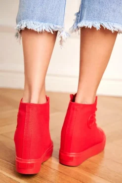 Big Star Shoes Trampki Damskie Big Star|Big Star*Sneakersy Damskie Big Star Czerwone FF274A193