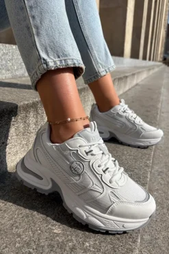 Big Star Shoes Buty Sportowe Na Platformie|Buty Sportowe Big Star*Sneakersy Damskie Big Star RR274A191 Białe Biały