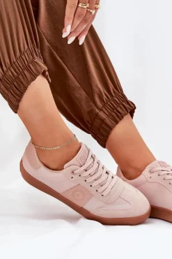 Big Star Shoes Sneakersy Damskie Big Star RR274373 Różowe Różowy