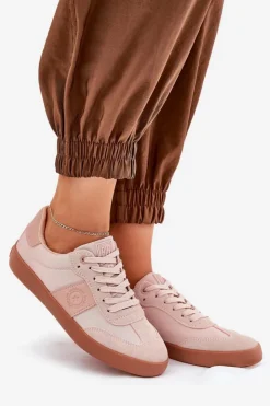 Big Star Shoes Sneakersy Damskie Big Star RR274373 Różowe Różowy