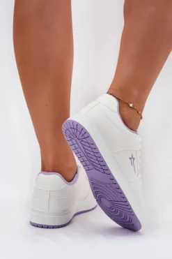 Big Star Shoes Buty Sportowe Big Star|Sneakersy Damskie*Sneakersy Damskie Big Star RR274A245 HI-POLY SYSTEM Biało-Fioletowe