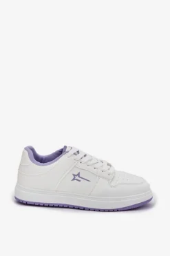 Big Star Shoes Buty Sportowe Big Star|Sneakersy Damskie*Sneakersy Damskie Big Star RR274A245 HI-POLY SYSTEM Biało-Fioletowe