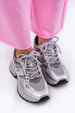 Online Big Star Shoes Sneakersy Damskie Big Star RR274A193 Szare Szary