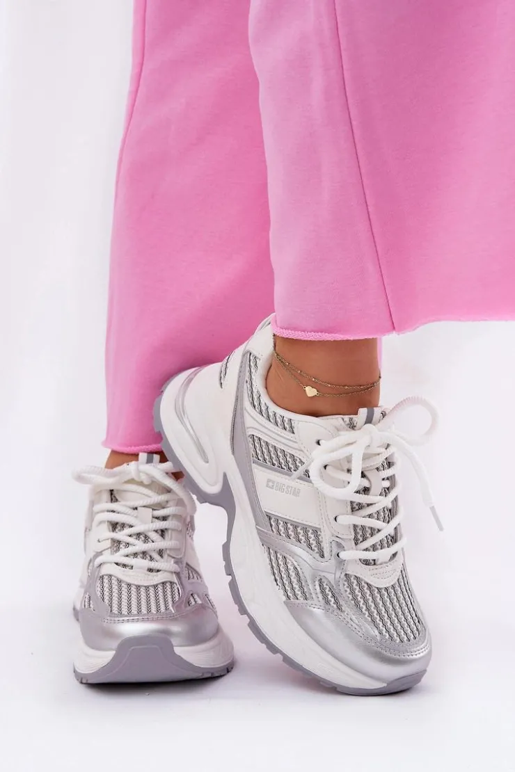 Damskie Big Star Shoes Sneakersy Damskie Big Star RR274A195 Białe