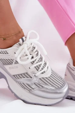 Damskie Big Star Shoes Sneakersy Damskie Big Star RR274A195 Białe