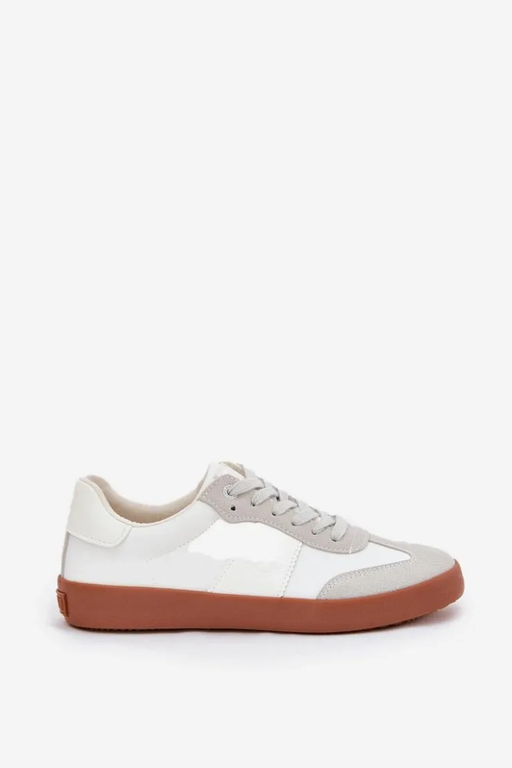 Damskie Big Star Shoes Sneakersy Damskie Big Star RR274371 Biało-Szare