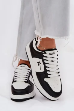 Best Big Star Shoes Sneakersy Damskie Big Star RR274A240 HI-POLY SYSTEM Biało-Czarne