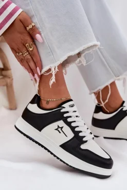 Best Big Star Shoes Sneakersy Damskie Big Star RR274A240 HI-POLY SYSTEM Biało-Czarne