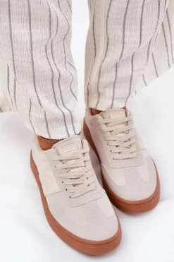 Big Star Shoes Buty Sportowe Big Star|Sneakersy Damskie*Sneakersy Damskie Big Star RR274806 Beżowe