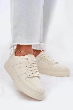 Big Star Shoes Buty Sportowe Big Star|Sneakersy Damskie*Sneakersy Damskie Big Star RR274A243 HI-POLY SYSTEM Beżowe Beżowy