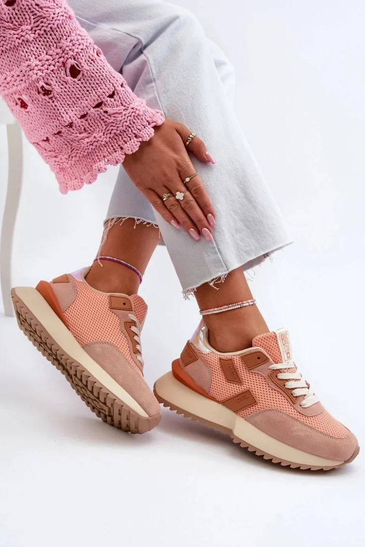 Big Star Shoes Buty Sportowe Big Star|Sneakersy Damskie*Sneakersy Damskie Big Star NN274976 Pomarańczowe