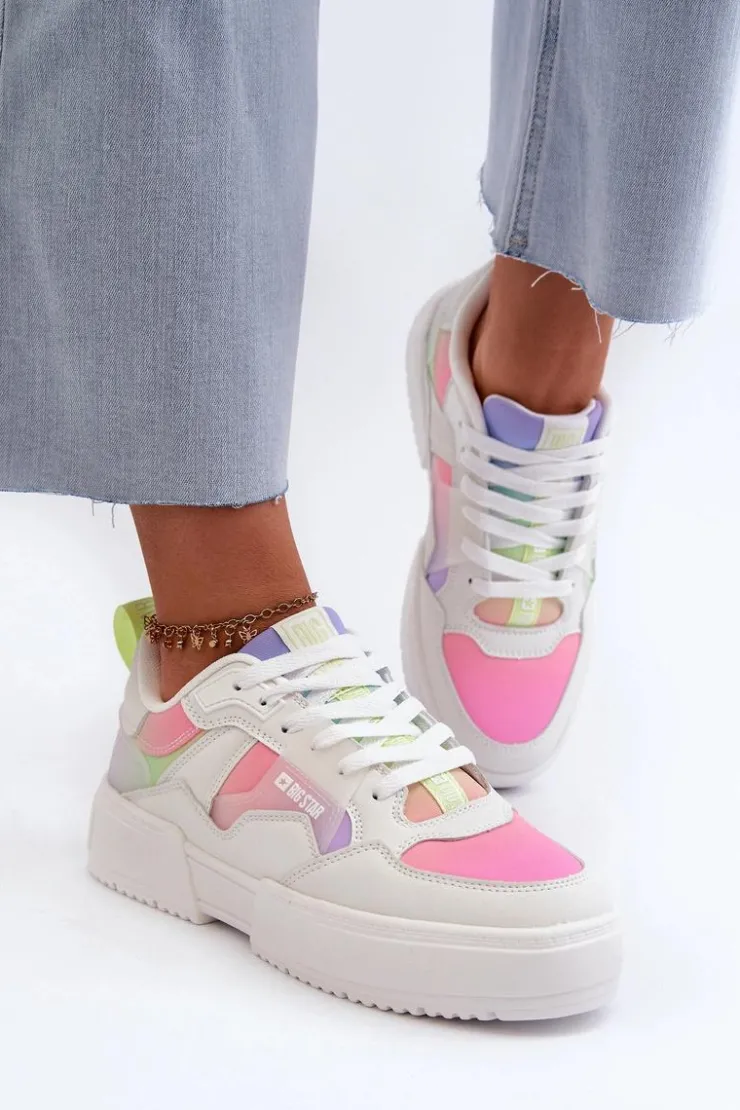 Discount Big Star Shoes Sneakersy Damskie Big Star NN274359 Memory Foam System Multikolor Wielokolorowy