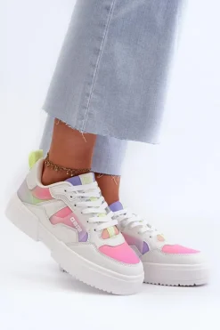 Discount Big Star Shoes Sneakersy Damskie Big Star NN274359 Memory Foam System Multikolor Wielokolorowy