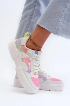 Discount Big Star Shoes Sneakersy Damskie Big Star NN274359 Memory Foam System Multikolor Wielokolorowy