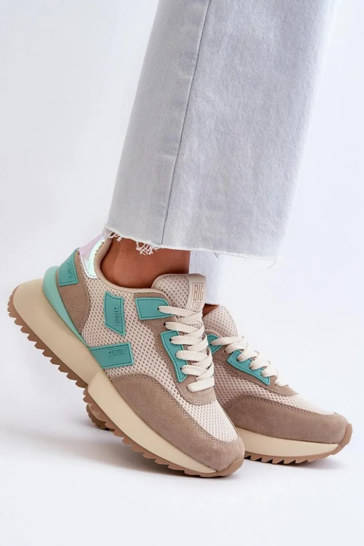 Damskie Big Star Shoes Sneakersy Damskie Big Star NN274973 Beżowe