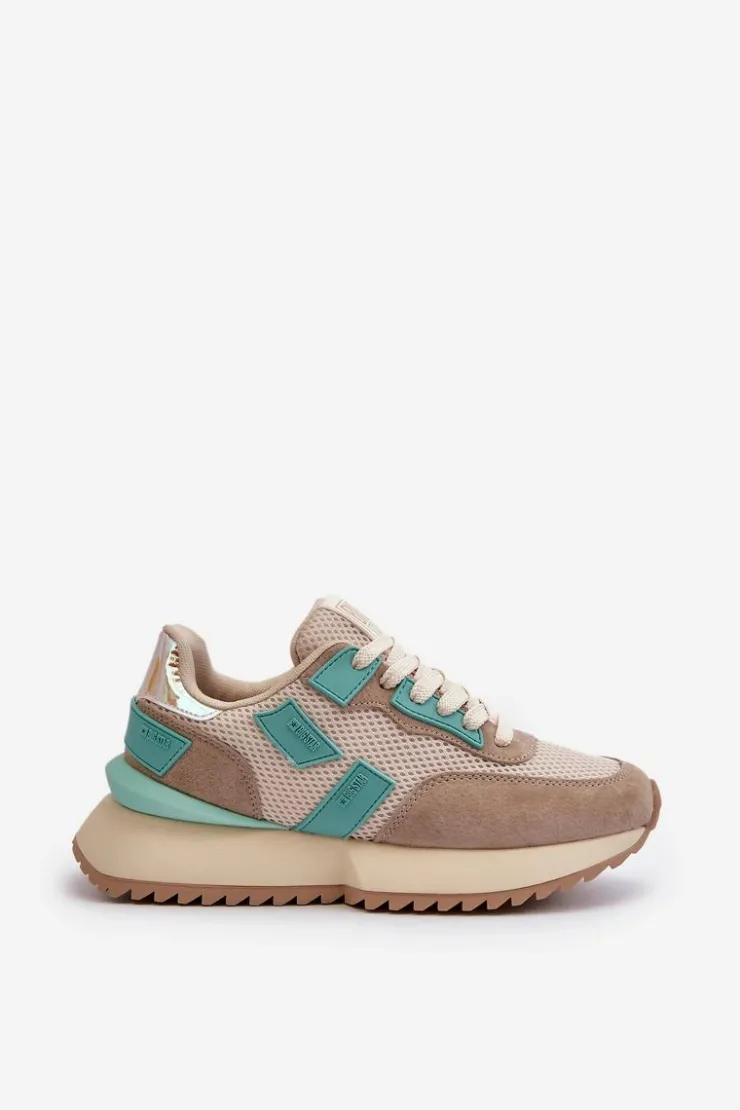 Damskie Big Star Shoes Sneakersy Damskie Big Star NN274973 Beżowe