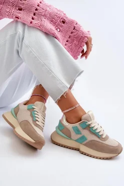 Damskie Big Star Shoes Sneakersy Damskie Big Star NN274973 Beżowe