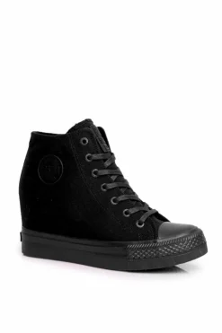 Damskie Big Star Shoes Sneakersy Damskie Big Star Czarne FF274A191