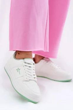 Damskie Big Star Shoes Sneakersy Damskie Big Star RR274A246 HI-POLY SYSTEM Białe