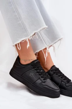 Damskie Big Star Shoes Sneakersy Damskie Big Star RR274A242 HI-POLY SYSTEM Czarne