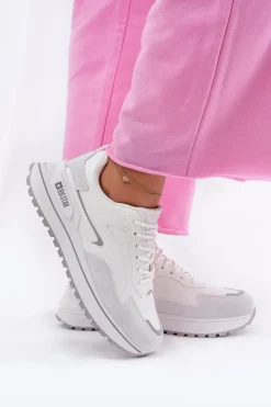 Big Star Shoes Buty Sportowe Big Star|Sneakersy Damskie*Sneakersy Damskie Big Star RR274A213 HI-POLY SYSTEM Białe Biały