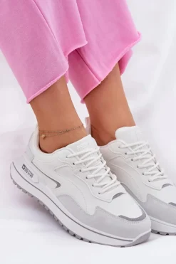 Big Star Shoes Buty Sportowe Big Star|Sneakersy Damskie*Sneakersy Damskie Big Star RR274A213 HI-POLY SYSTEM Białe Biały