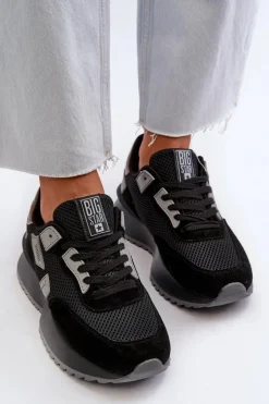 Big Star Shoes Buty Sportowe Big Star|Sneakersy Damskie*Sneakersy Damskie Big Star NN274975 Czarne