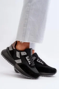 Big Star Shoes Buty Sportowe Big Star|Sneakersy Damskie*Sneakersy Damskie Big Star NN274975 Czarne