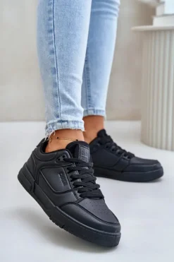 Outlet Big Star Shoes Sneakersy Damskie Big Star OO274A551 Hi-Poly System Czarne Czarny