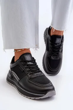 Damskie Big Star Shoes Sneakersy Damskie Big Star NN274A090 Czarne