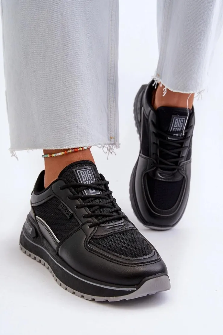 Damskie Big Star Shoes Sneakersy Damskie Big Star NN274A090 Czarne