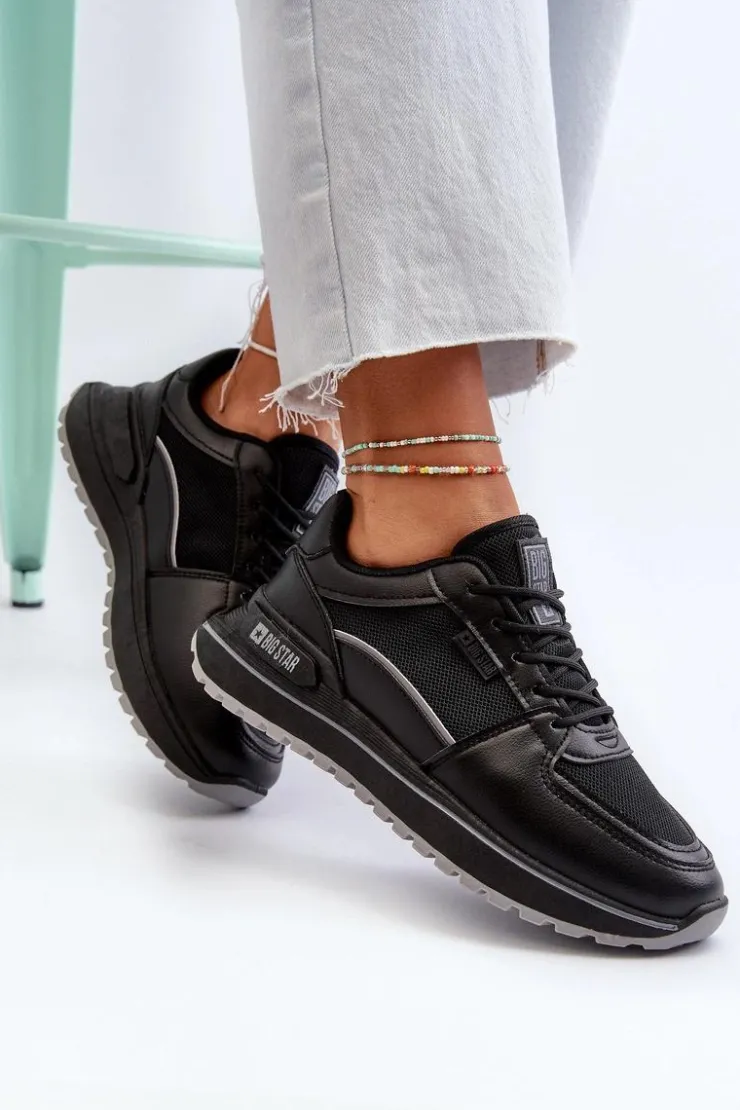 Damskie Big Star Shoes Sneakersy Damskie Big Star NN274A090 Czarne