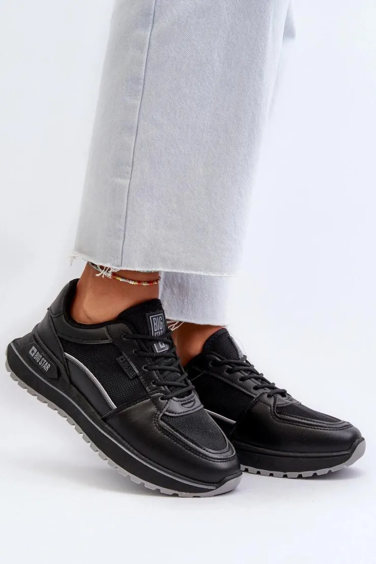 Damskie Big Star Shoes Sneakersy Damskie Big Star NN274A090 Czarne