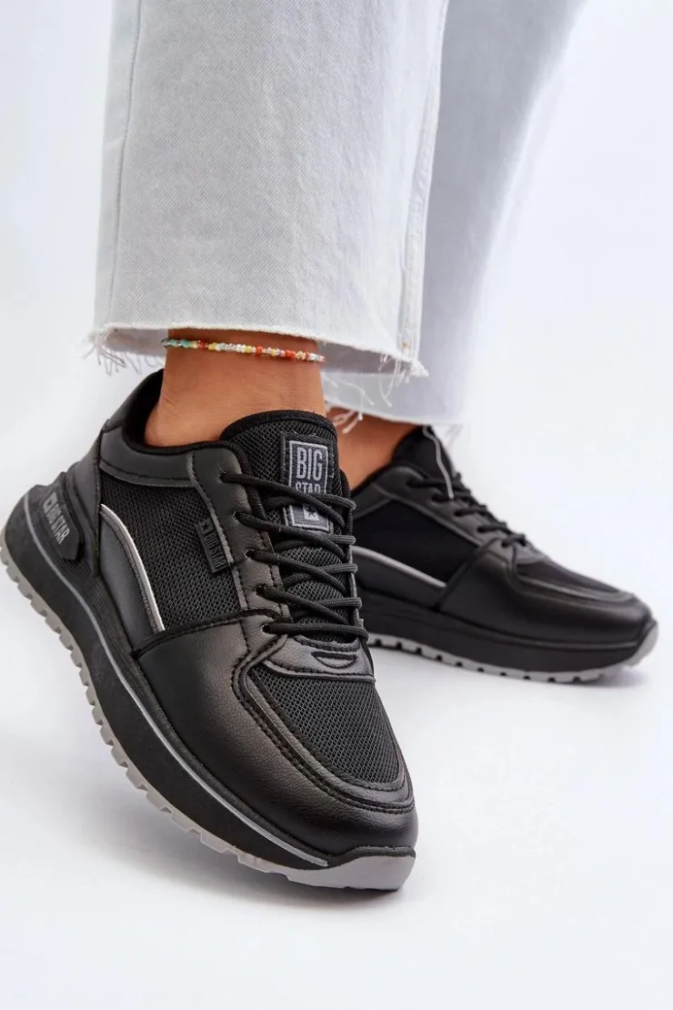 Damskie Big Star Shoes Sneakersy Damskie Big Star NN274A090 Czarne