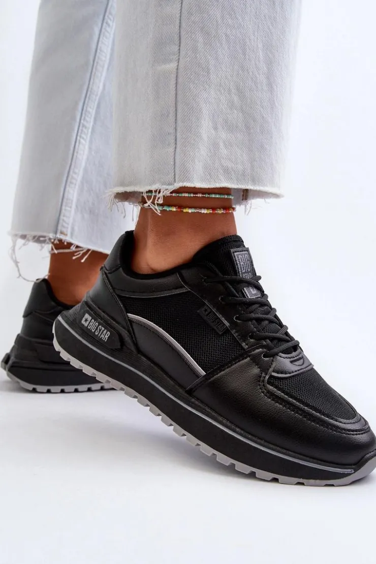 Damskie Big Star Shoes Sneakersy Damskie Big Star NN274A090 Czarne