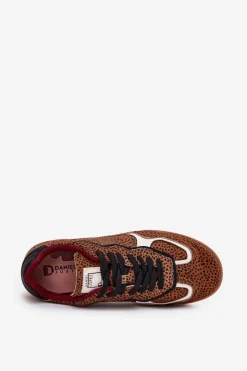 Sale Daniel Lopez Just Dare Sneakersy Damskie SS2D4016 Camel Brązowy