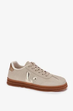 Damskie Boto Sneakersy Damskie Eko Zamszowe Beżowe Micca