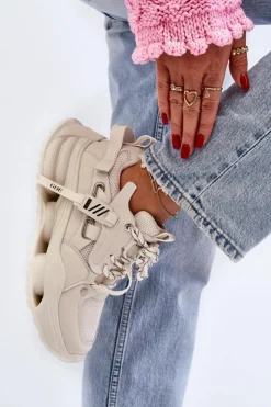 Damskie GOE Sneakersy Damskie NN2N4041 Beżowe