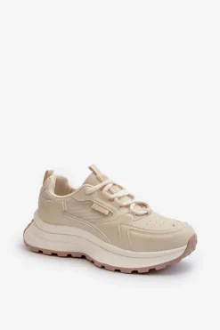 Damskie Big Star Shoes Sneakersy Damskie HI-POLY SYSTEM Big Star NN274A105 Beżowe