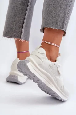 New Big Star Shoes Sneakersy Damskie HI-POLY SYSTEM Big Star NN274A107 Białe Biały