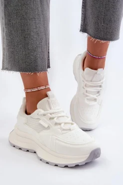 New Big Star Shoes Sneakersy Damskie HI-POLY SYSTEM Big Star NN274A107 Białe Biały