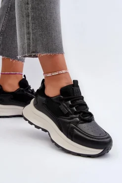 Damskie Big Star Shoes Sneakersy Damskie HI-POLY SYSTEM Big Star NN274A106 Czarne