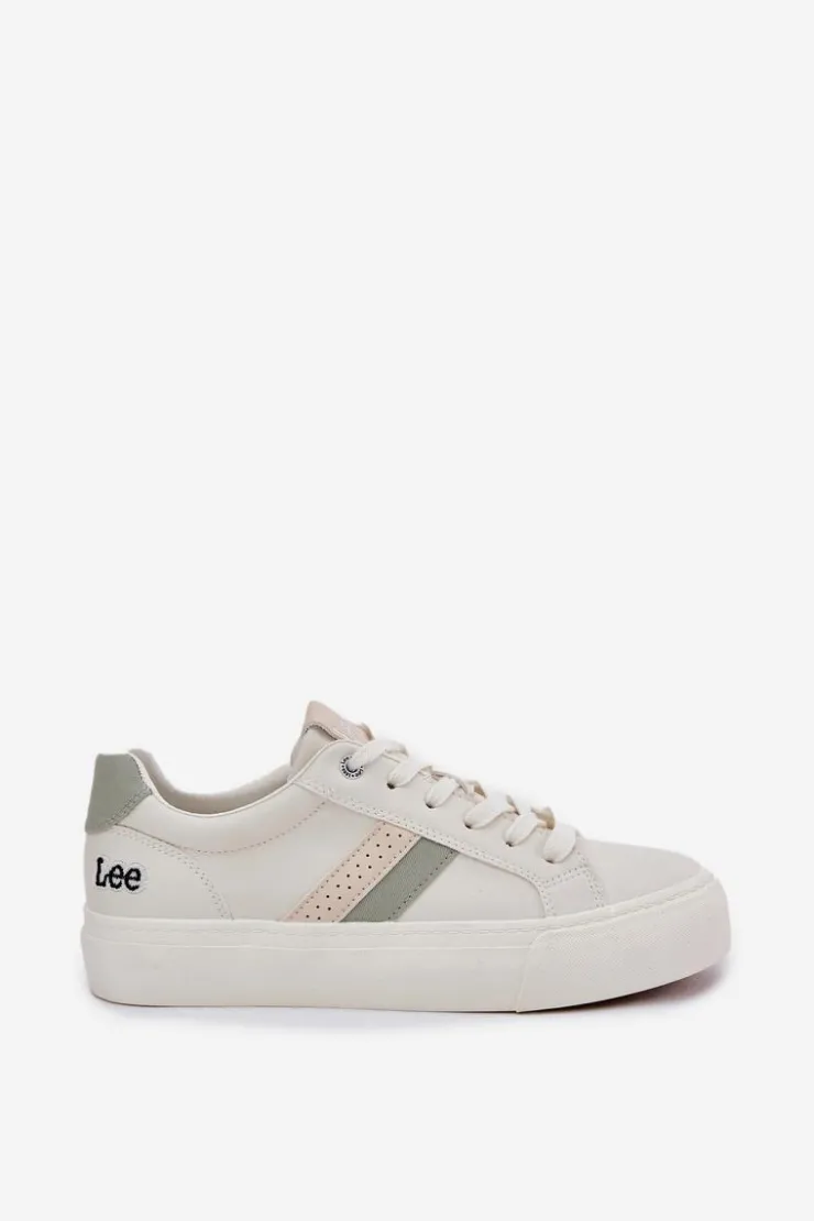 Best Lee Sneakersy Damskie LAYLA WOMEN LOW 50251003 Zgaszona Biel Biały