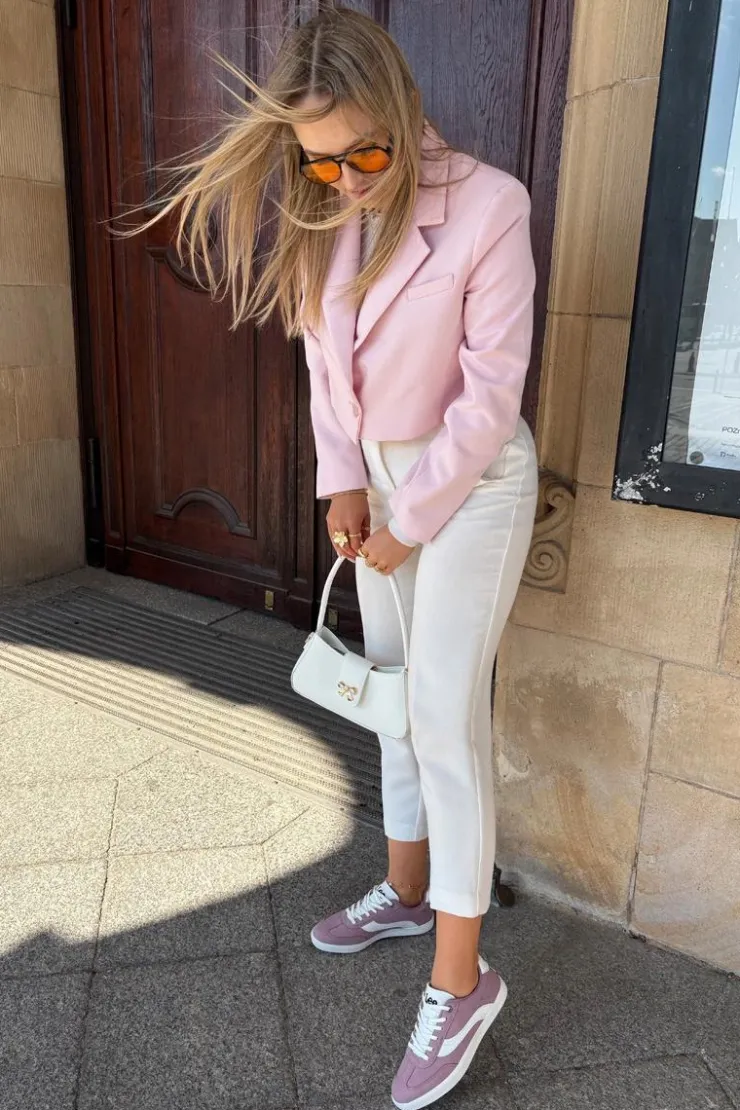 Best Lee Sneakersy Damskie LIAN WOMEN LOW 50251005.72G Fioletowe Fioletowy