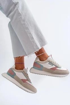 Big Star Shoes Buty Sportowe Na Platformie|Buty Sportowe Big Star*Sneakersy Damskie Memory Foam System Big Star NN274690 Białe