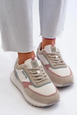 Big Star Shoes Buty Sportowe Na Platformie|Buty Sportowe Big Star*Sneakersy Damskie Memory Foam System Big Star NN274690 Białe